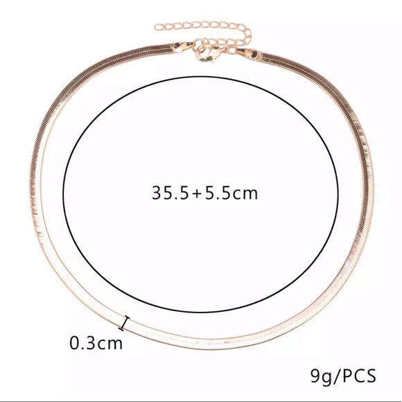 New 18k Gold Flat Blade Snake Link Chain Necklace - Picture 4 of 6